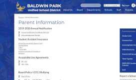 
							         Parent and Student Links – Parents – Baldwin Park Unified School ...								  
							    