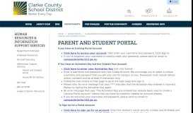 
							         Parent and Student Portal - Clarke County School District								  
							    