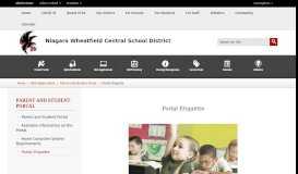 
							         Parent and Student Portal / Portal Etiquette - Niagara Wheatfield ...								  
							    