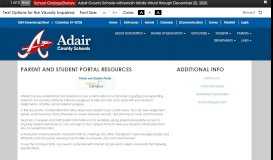 
							         Parent and Student Portal Resources - Adair County Schools								  
							    