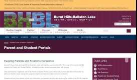 
							         Parent and Student Portals | Burnt Hills - Ballston Lake Central ...								  
							    