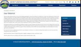 
							         Parent Center – Our District – Hemet Unified School District								  
							    