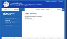 
							         Parent Community Portal Page / School Resources - Westerly Public ...								  
							    