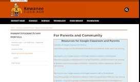 
							         Parent & Community Portal | Parent/Student/Staff Portals								  
							    