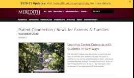 
							         Parent Connection | Meredith College								  
							    