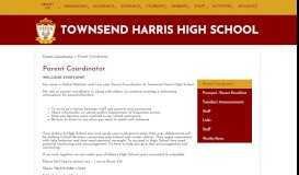 
							         Parent Coordinator - Townsend Harris High School - Queens College								  
							    