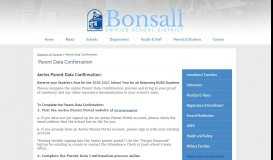 
							         Parent Data Confirmation - Bonsall Unified School District								  
							    