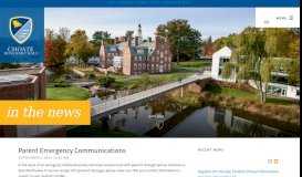 
							         Parent Emergency Communications | Choate Rosemary Hall - News								  
							    