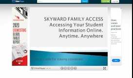 
							         Parent Guide for staying connected. To Begin using Skyward Family ...								  
							    