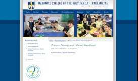 
							         Parent Handbook – Primary Department 2017 - Maronite College of ...								  
							    