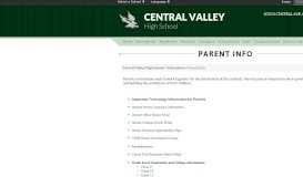 
							         Parent Info - Central Valley High School - Ceres Unified School District								  
							    