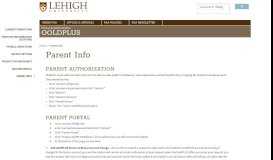 
							         Parent Info - Finance & Administration - Lehigh University								  
							    