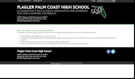 
							         Parent Info | Flagler Palm Coast High School								  
							    