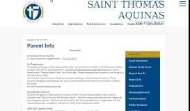 
							         Parent Info – Parents – Saint Thomas Aquinas High School								  
							    