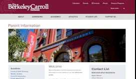 
							         Parent Information clone - The Berkeley Carroll School								  
							    