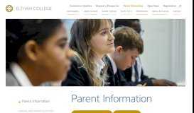 
							         Parent Information - Eltham College								  
							    