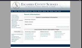 
							         Parent Information | Escambia County Schools								  
							    