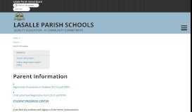 
							         Parent Information - LaSalle Parish Schools								  
							    