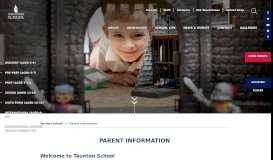 
							         Parent Information | Taunton School								  
							    
