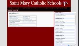 
							         Parent Links - Saint Mary Catholic Schools								  
							    