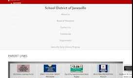 
							         Parent Links - School District of Janesville								  
							    
