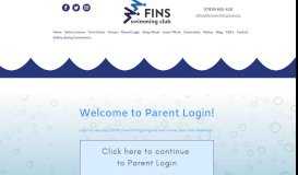 
							         Parent Login - Fins Swimming Club								  
							    