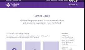 
							         Parent Login | The Perse School Cambridge								  
							    