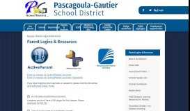 
							         Parent Logins & Resources – Parents – Pascagoula - Gautier School ...								  
							    