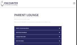 
							         Parent Lounge | Encounter Lutheran College								  
							    