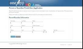 
							         Parent or Guardian Portal User Application - OneApp Enrollment ...								  
							    