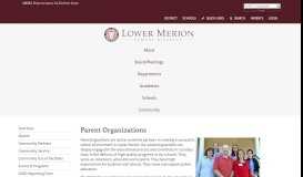 
							         Parent Organizations - Lower Merion School District								  
							    