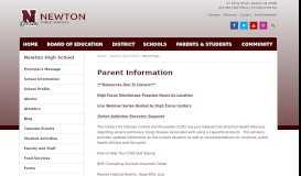 
							         Parent Page | Newton High School								  
							    