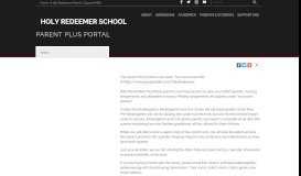 
							         Parent Plus Portal - Holy Redeemer School - College Park, MD								  
							    