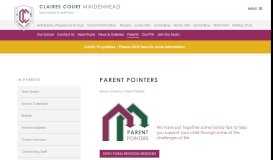 
							         Parent Pointers - Claires Court Independent/Private School								  
							    