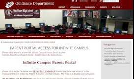 
							         PARENT PORTAL ACCESS FOR INFINITE CAMPUS								  
							    