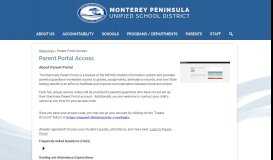 
							         Parent Portal Access - Monterey Peninsula Unified School District								  
							    