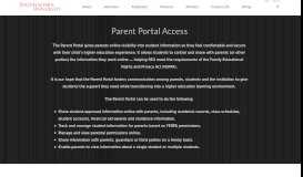 
							         Parent Portal Access - Southeastern University								  
							    