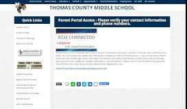 
							         Parent Portal Access - Thomas County Schools								  
							    