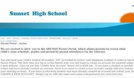 
							         Parent Portal - Aeries - Sunset High School - Google Sites								  
							    