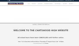 
							         PARENT PORTAL and FAMILY ACCESS KEY - Chatswood High School								  
							    