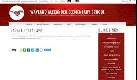 
							         Parent Portal App - Wayland Alexander Elementary School								  
							    