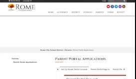 
							         Parent Portal Applications - Rome City School District								  
							    