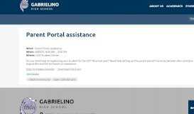 
							         Parent Portal assistance | Gabrielino High School								  
							    