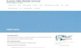 
							         Parent Portal - Aurora Hills Middle School - Aurora Public Schools								  
							    