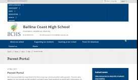 
							         Parent Portal - Ballina Coast High School								  
							    