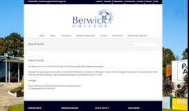 
							         Parent Portal - Berwick College								  
							    