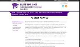 
							         Parent Portal - Blue Springs High School Freshman Campus								  
							    