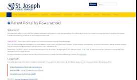 
							         Parent Portal by Powerschool (PIV) - Saint Joseph Public Schools								  
							    