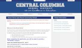 
							         Parent Portal - Central Columbia School District								  
							    