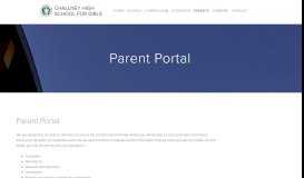 
							         Parent Portal — Challney High School for Girls								  
							    